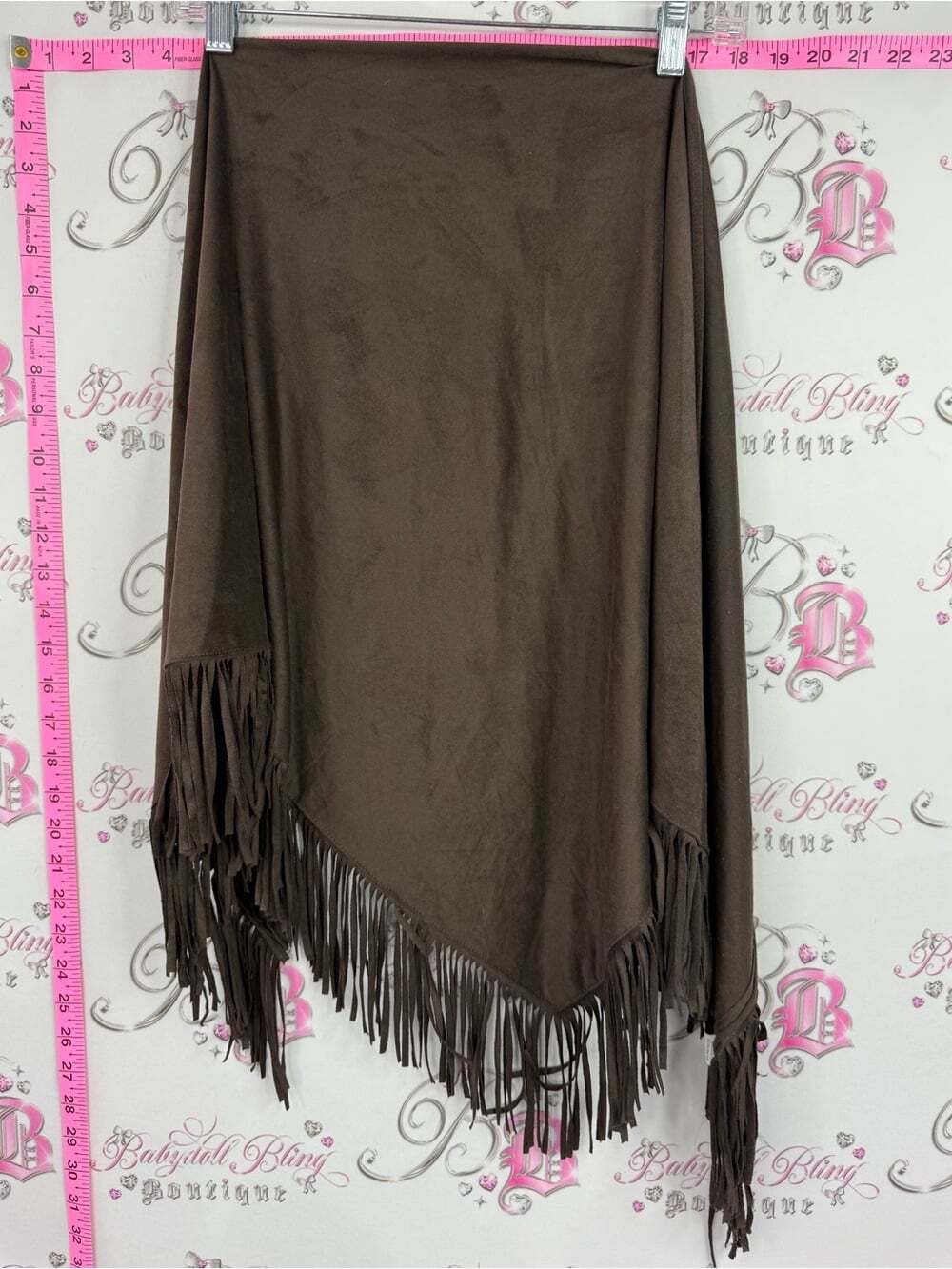 GANZ scarf shawl wrap soft Brown Fringe Shawl Wrap